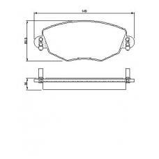 0 986 494 026 BOSCH Комплект тормозных колодок, дисковый тормоз