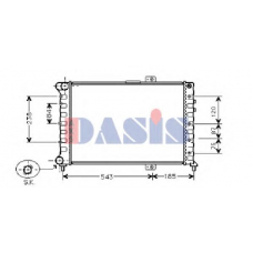 011060N AKS DASIS Радиатор, охлаждение двигателя