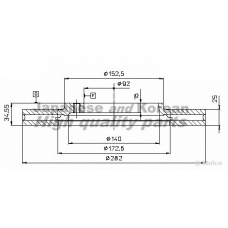 H037-18 ASHUKI Тормозной диск