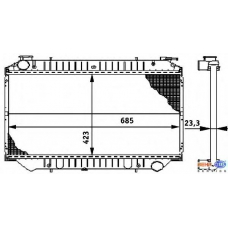 8MK 376 706-441 HELLA Радиатор, охлаждение двигателя