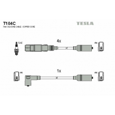 T104C TESLA Комплект проводов зажигания