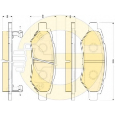 6146029 GIRLING Комплект тормозных колодок, дисковый тормоз