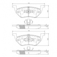 N3613025 NIPPARTS Комплект тормозных колодок, дисковый тормоз