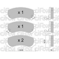 822-230-1 CIFAM Комплект тормозных колодок, дисковый тормоз