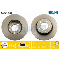 6061435 GIRLING Тормозной диск