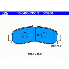 13.0460-5956.2 ATE Комплект тормозных колодок, дисковый тормоз