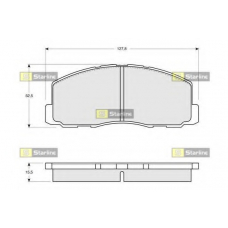 BD S119 STARLINE Комплект тормозных колодок, дисковый тормоз