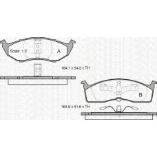 8110 10513 TRIDON Brake pads - front