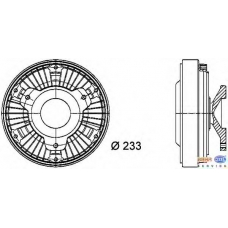 8MV 376 730-061 HELLA Сцепление, вентилятор радиатора