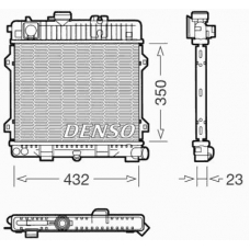 DRM05024 DENSO Радиатор, охлаждение двигателя