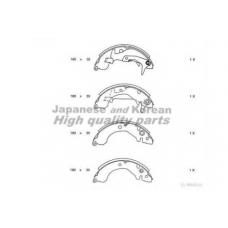 C011-01 ASHUKI Комплект тормозных колодок