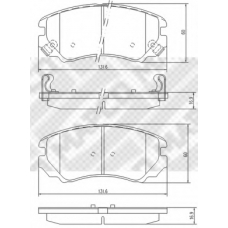 6735 MAPCO Комплект тормозных колодок, дисковый тормоз