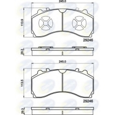 CBP9080MK COMLINE Комплект тормозных колодок, дисковый тормоз