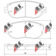 36920 OE ABS Комплект тормозных колодок, дисковый тормоз