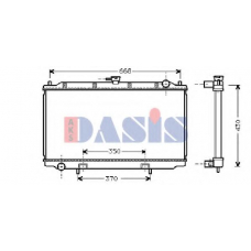 071450N AKS DASIS Радиатор, охлаждение двигателя