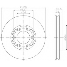 8DD 355 108-531 HELLA Тормозной диск