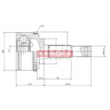 6844 KAMOKA Шарнирный комплект, приводной вал