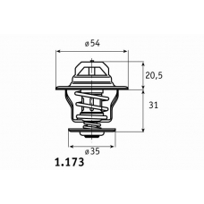 1.173.80 BEHR Термостат, охлаждающая жидкость