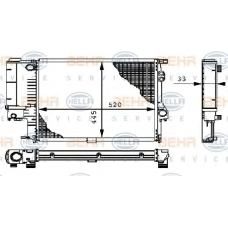 8MK 376 711-124 HELLA Радиатор, охлаждение двигателя