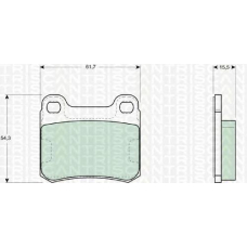 8110 23995 TRIDON Brake pads - rear