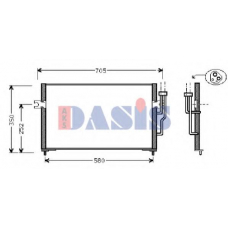 142070N AKS DASIS Конденсатор, кондиционер