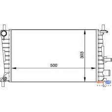 8MK 376 707-321 HELLA Радиатор, охлаждение двигателя