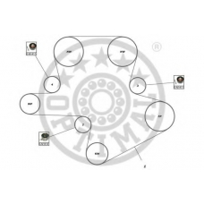 SK-1673 OPTIMAL Комплект ремня ГРМ