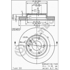 09.6863.10 BREMBO Тормозной диск