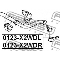 0123-X2WDL FEBEST Тяга / стойка, стабилизатор
