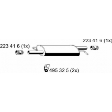 177061 ERNST Средний глушитель выхлопных газов