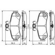 0 986 495 173 BOSCH Комплект тормозных колодок, дисковый тормоз