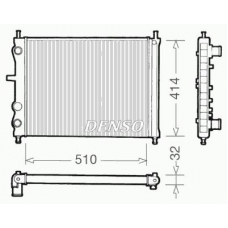 DRM09020 DENSO Радиатор, охлаждение двигателя