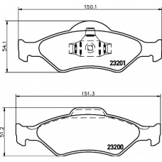 8DB 355 008-891 HELLA PAGID Комплект тормозных колодок, дисковый тормоз