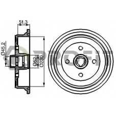 5020-0002 PROFIT Тормозной барабан