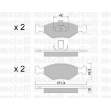 22-0273-2 METELLI Комплект тормозных колодок, дисковый тормоз