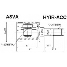 HYIR-ACC ASVA Шарнирный комплект, приводной вал