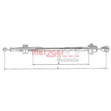 10.0153 METZGER Тросик газа