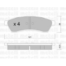 22-0510-0 METELLI Комплект тормозных колодок, дисковый тормоз