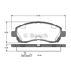 0 986 TB2 320 BOSCH Комплект тормозных колодок, дисковый тормоз