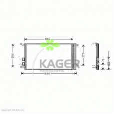 94-5030 KAGER Конденсатор, кондиционер