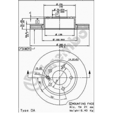 09.5220.10 BREMBO Тормозной диск