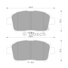 0 986 505 225 BOSCH Комплект тормозных колодок, дисковый тормоз