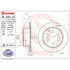 09.A453.21 BREMBO Тормозной диск