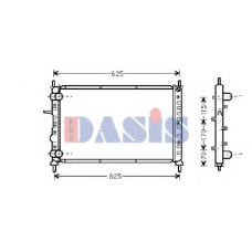 080047N AKS DASIS Радиатор, охлаждение двигателя