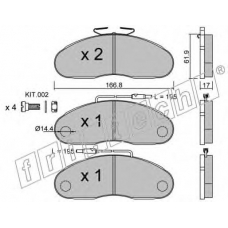 113.0 fri.tech. Комплект тормозных колодок, дисковый тормоз