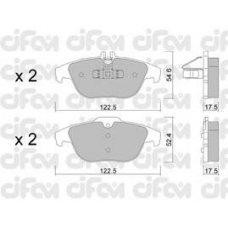 822-666-0 CIFAM Комплект тормозных колодок, дисковый тормоз