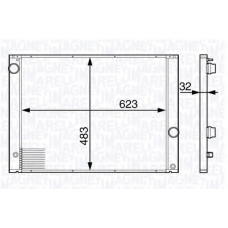 350213139700 MAGNETI MARELLI Радиатор, охлаждение двигателя