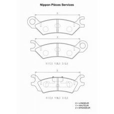 M361A00 NPS Комплект тормозных колодок, дисковый тормоз