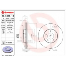 09.9368.11 BREMBO Тормозной диск