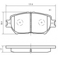 K642100 Vema Комплект тормозных колодок, дисковый тормоз